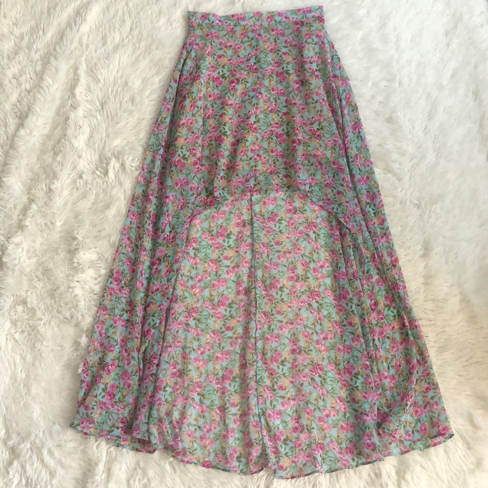 Naven Revolve floral high low skirt 🌸